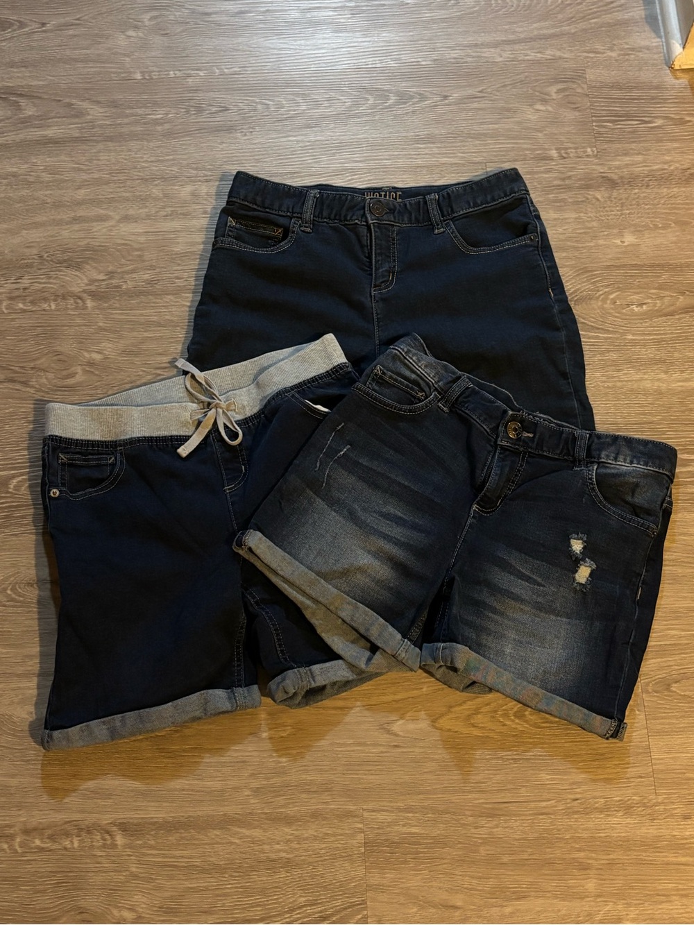 Girls Justice Cuffed Stretch Denim Shorts size 18